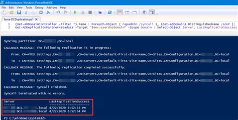 replicate domain controller powershell